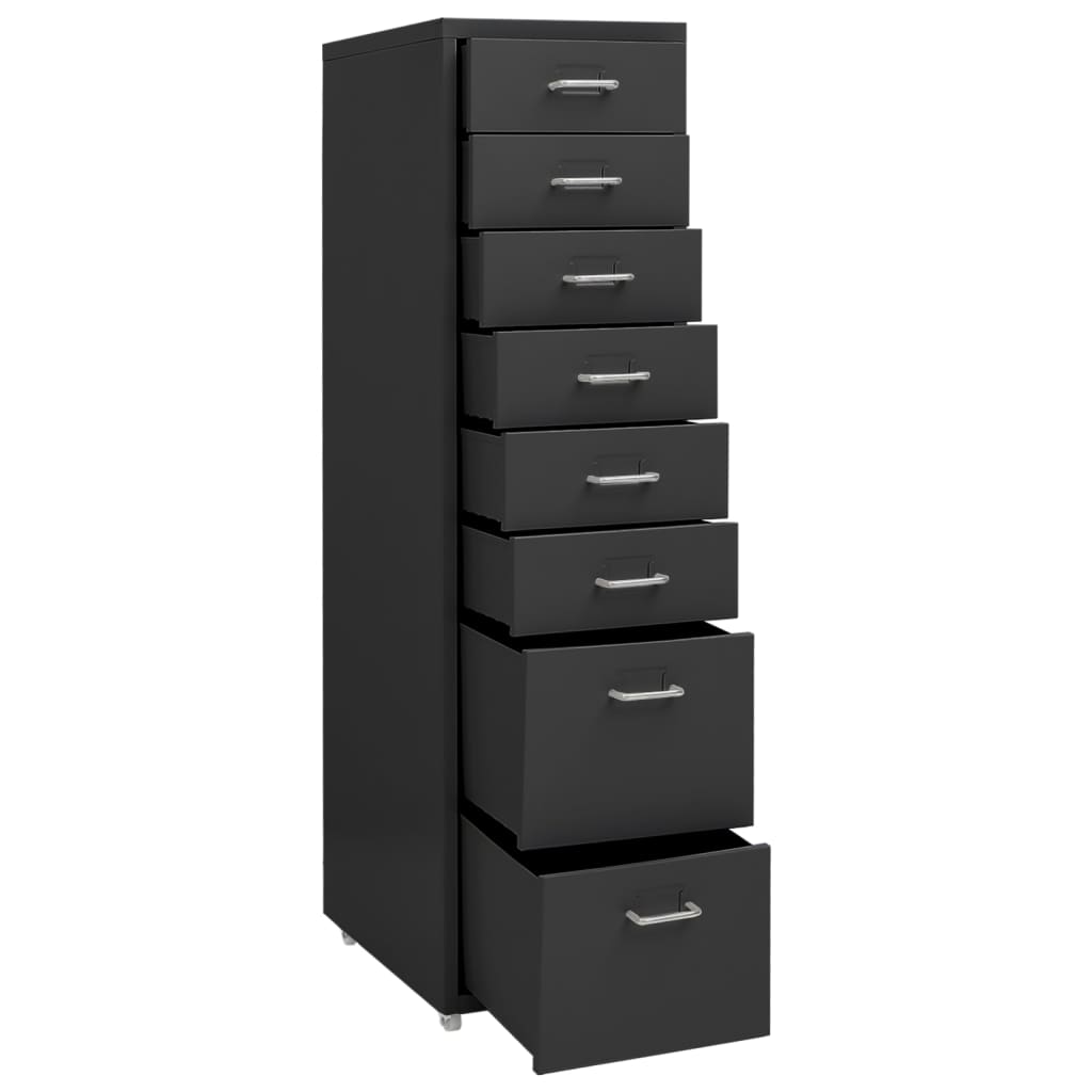 Mobile File Cabinet | Anthracite | Metal | Medium | Rollable