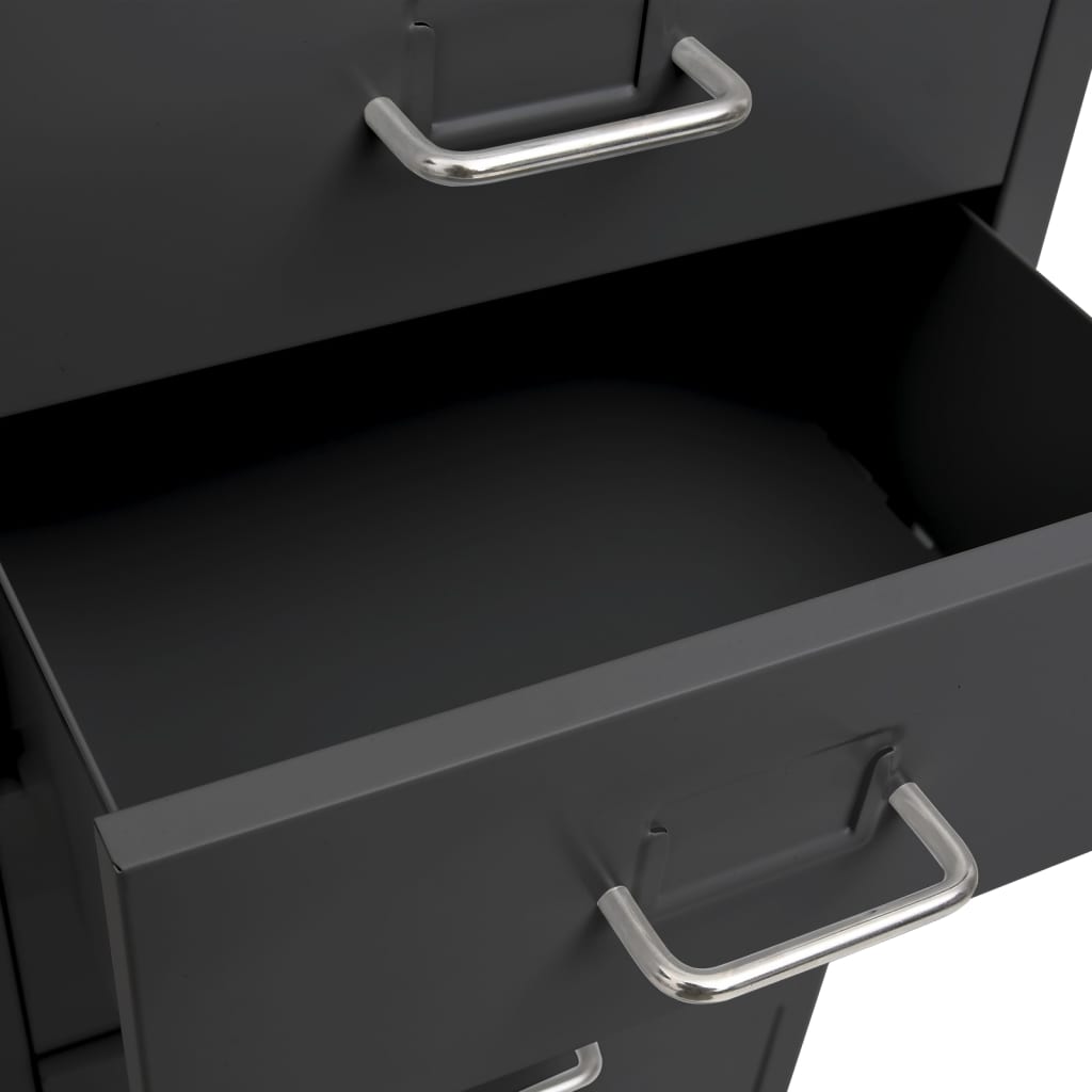 Mobile File Cabinet | Anthracite | Metal | Medium | Rollable