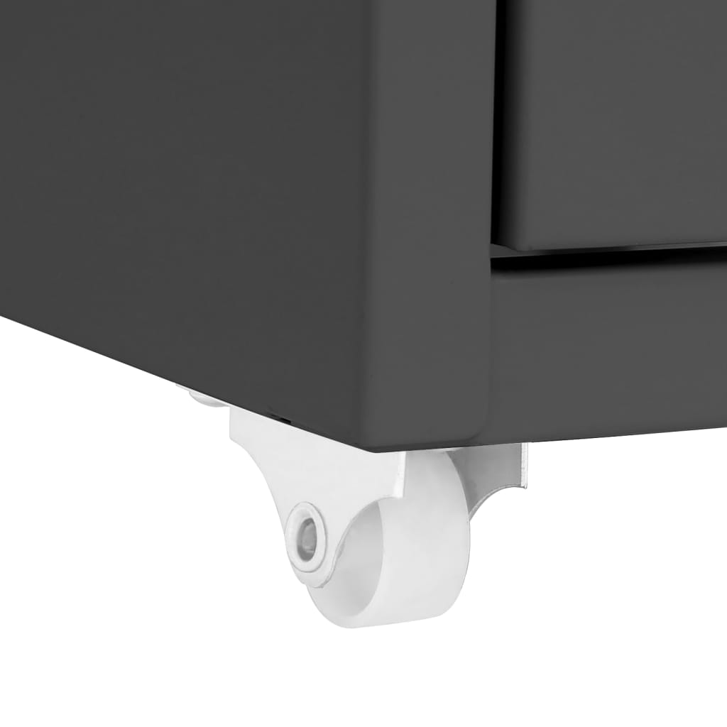 Mobile File Cabinet | Anthracite | Metal | Medium | Rollable