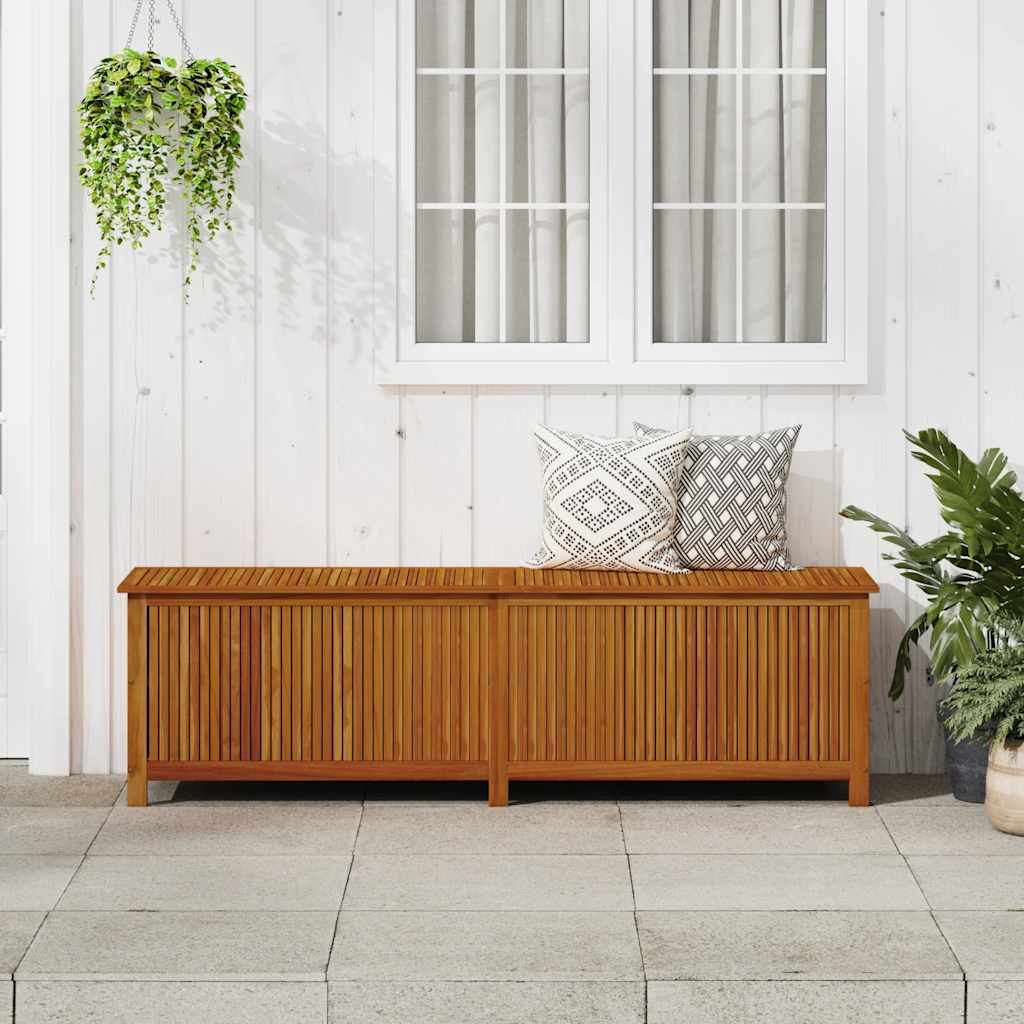 Garden Storage Box 200x50x58 cm Solid Acacia Wood
