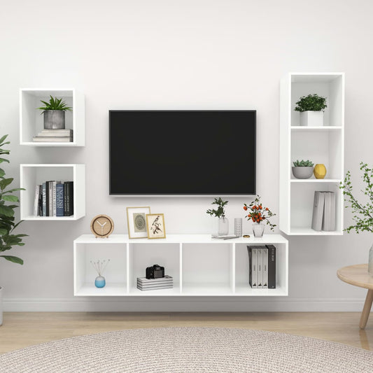 TV Cabinet Set | White | Engineered wood | Standard | TV Cabinet Set