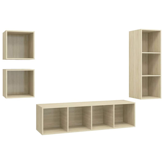 TV Cabinet Set | Sonoma oak | Engineered wood | Medium | TV Cabinet Set