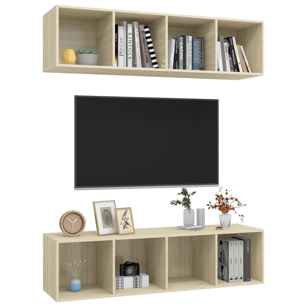 Wall-mounted TV Cabinets 2 pcs Sonoma Oak Engineered Wood