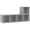 2 Piece TV Cabinet Set Concrete Grey Engineered Wood