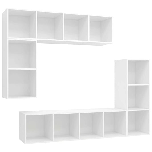 TV Cabinet Set | White | Engineered wood | Standard | Storage