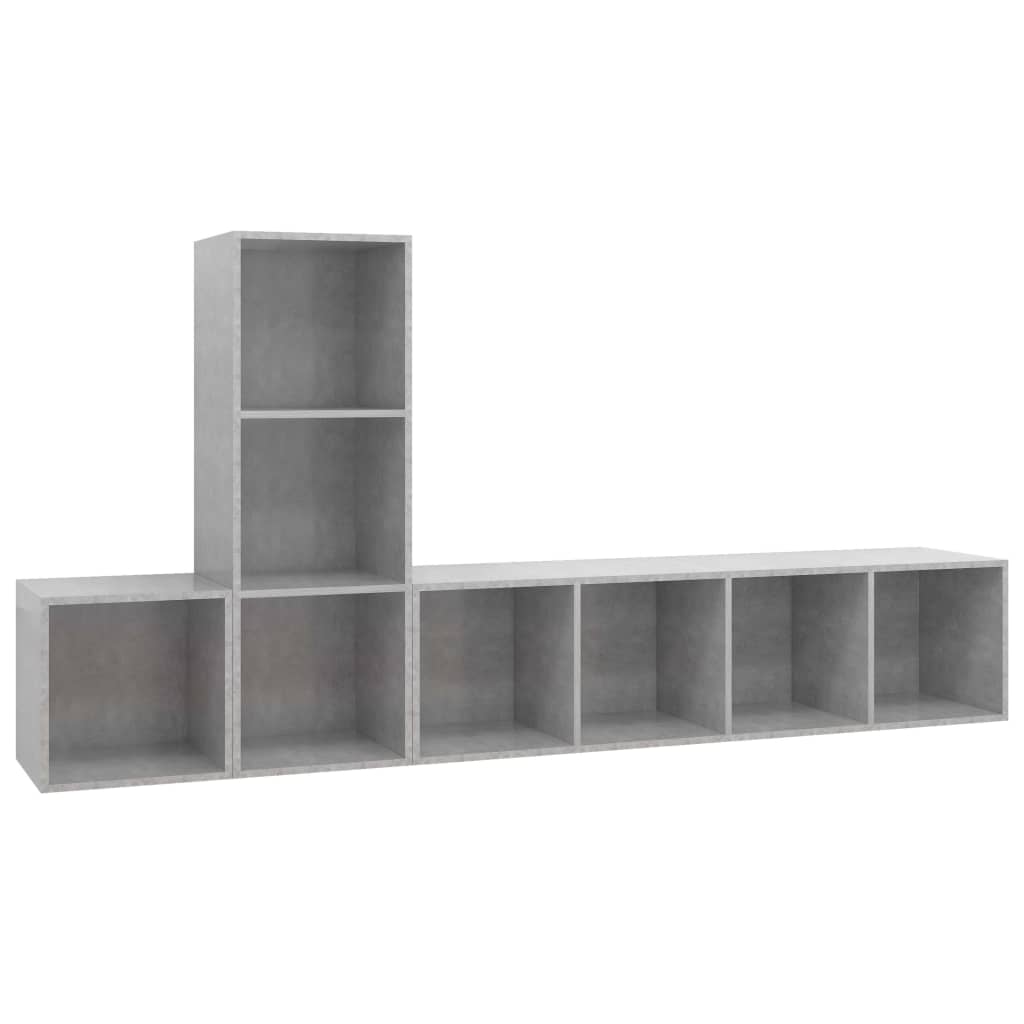 TV Cabinet Set | Concrete Grey | Engineered Wood | TV Cabinet Set