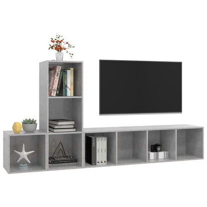 TV Cabinet Set | Concrete Grey | Engineered Wood | TV Cabinet Set