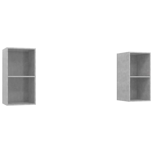 TV Cabinet | Set of 2 | Concrete grey | Engineered wood | Standard