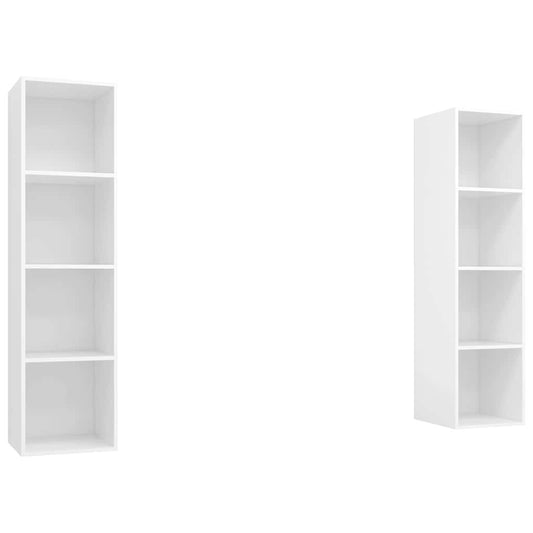 TV Cabinet | Set of 2 | White | Engineered wood | 142.5 cm