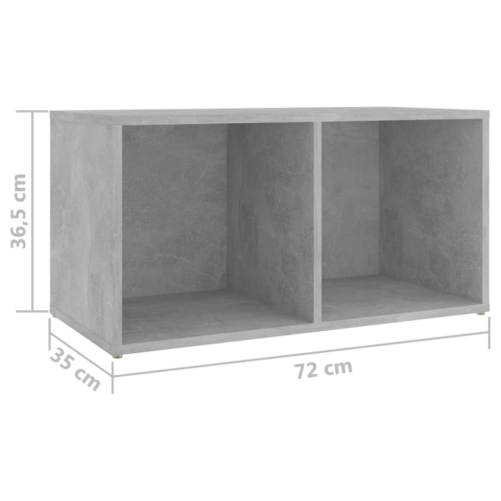 TV Cabinet | Set of 2 | Concrete Grey | Engineered Wood | Medium
