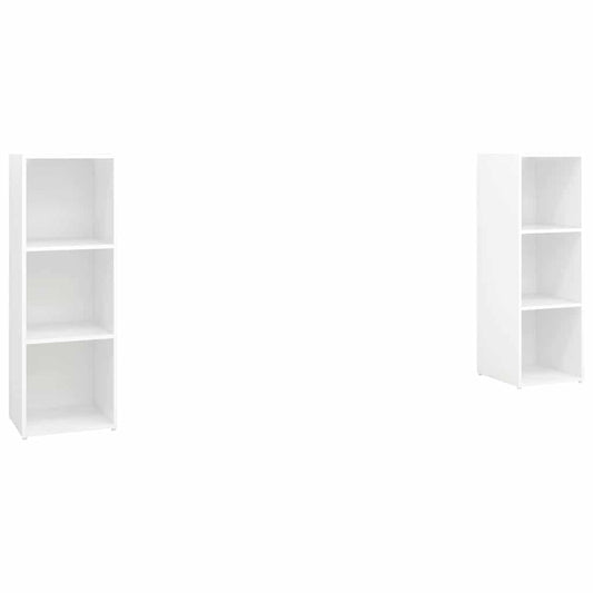 TV Cabinets 2 pcs White 107x35x37 cm Engineered Wood