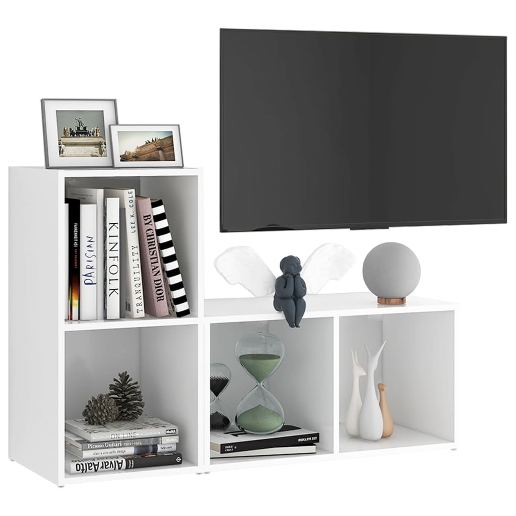 TV Cabinets 2 pcs White 72x35x36.5 cm Engineered Wood