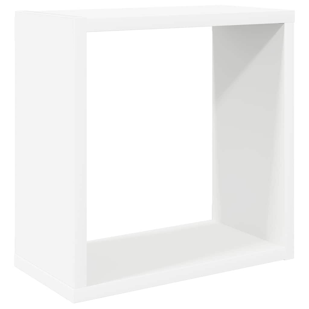 Wall Cube Shelves 2 pcs White 30x15x30 cm