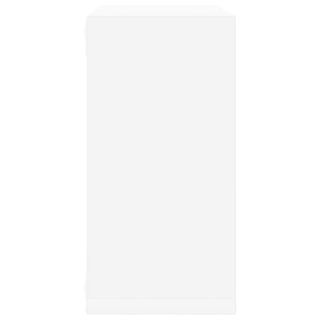 Wall Cube Shelves 2 pcs White 30x15x30 cm