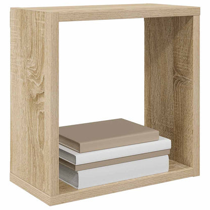 Cube Shelf | Set of 4 | Sonoma oak | Engineered wood | Medium