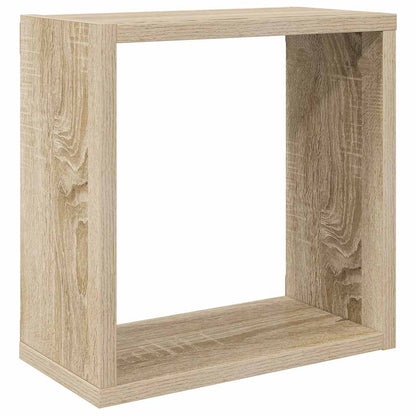 Cube Shelf | Set of 4 | Sonoma oak | Engineered wood | Medium