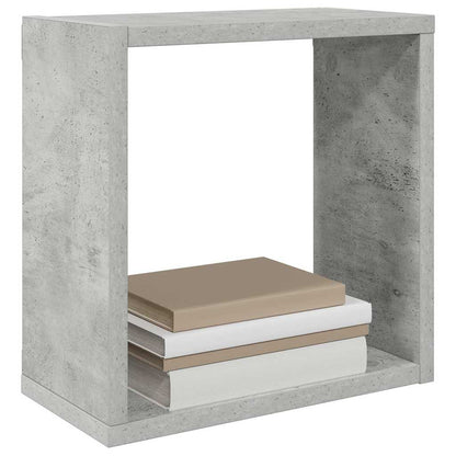 Cube Shelf |  Set of 4 | Concrete grey | Engineered wood