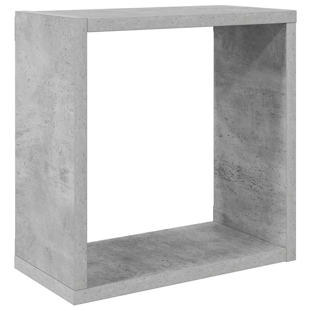 Cube Shelf |  Set of 4 | Concrete grey | Engineered wood
