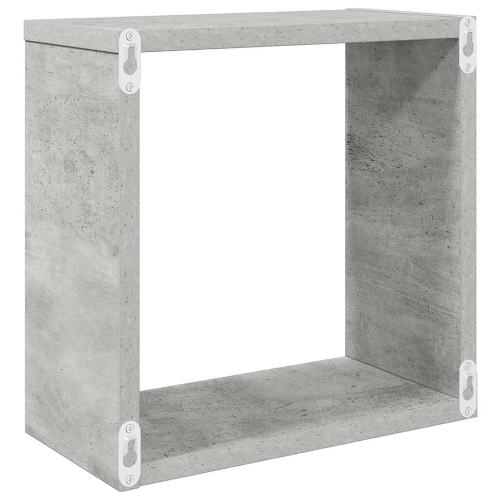 Cube Shelf |  Set of 4 | Concrete grey | Engineered wood
