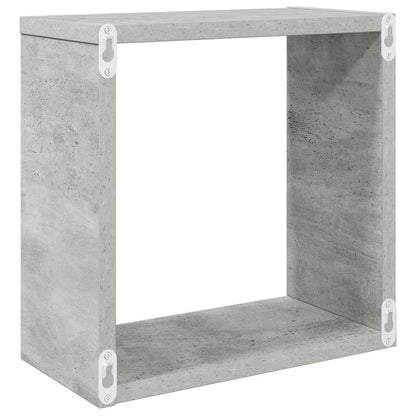 Cube Shelf |  Set of 4 | Concrete grey | Engineered wood