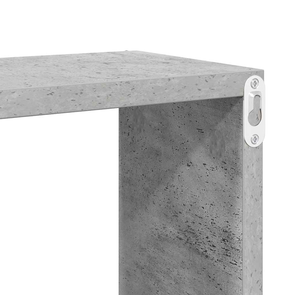 Cube Shelf |  Set of 4 | Concrete grey | Engineered wood