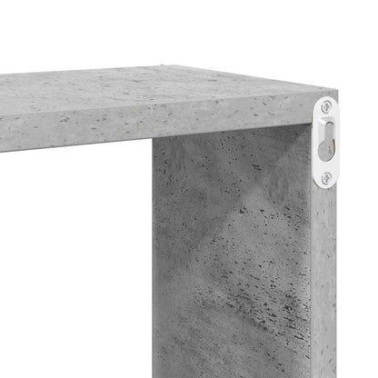 Cube Shelf |  Set of 4 | Concrete grey | Engineered wood