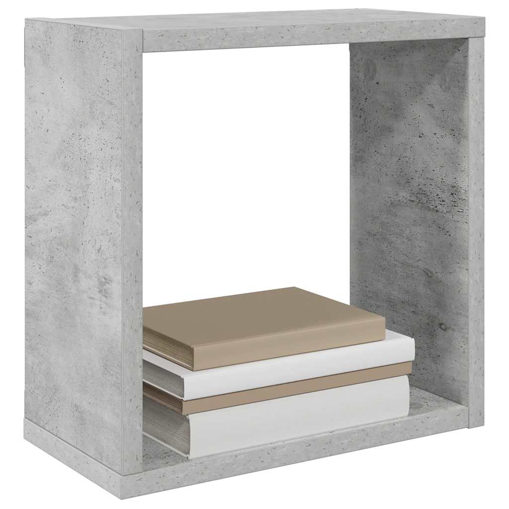Cube Shelf | Set of 6 | Concrete Grey | Engineered wood | Medium