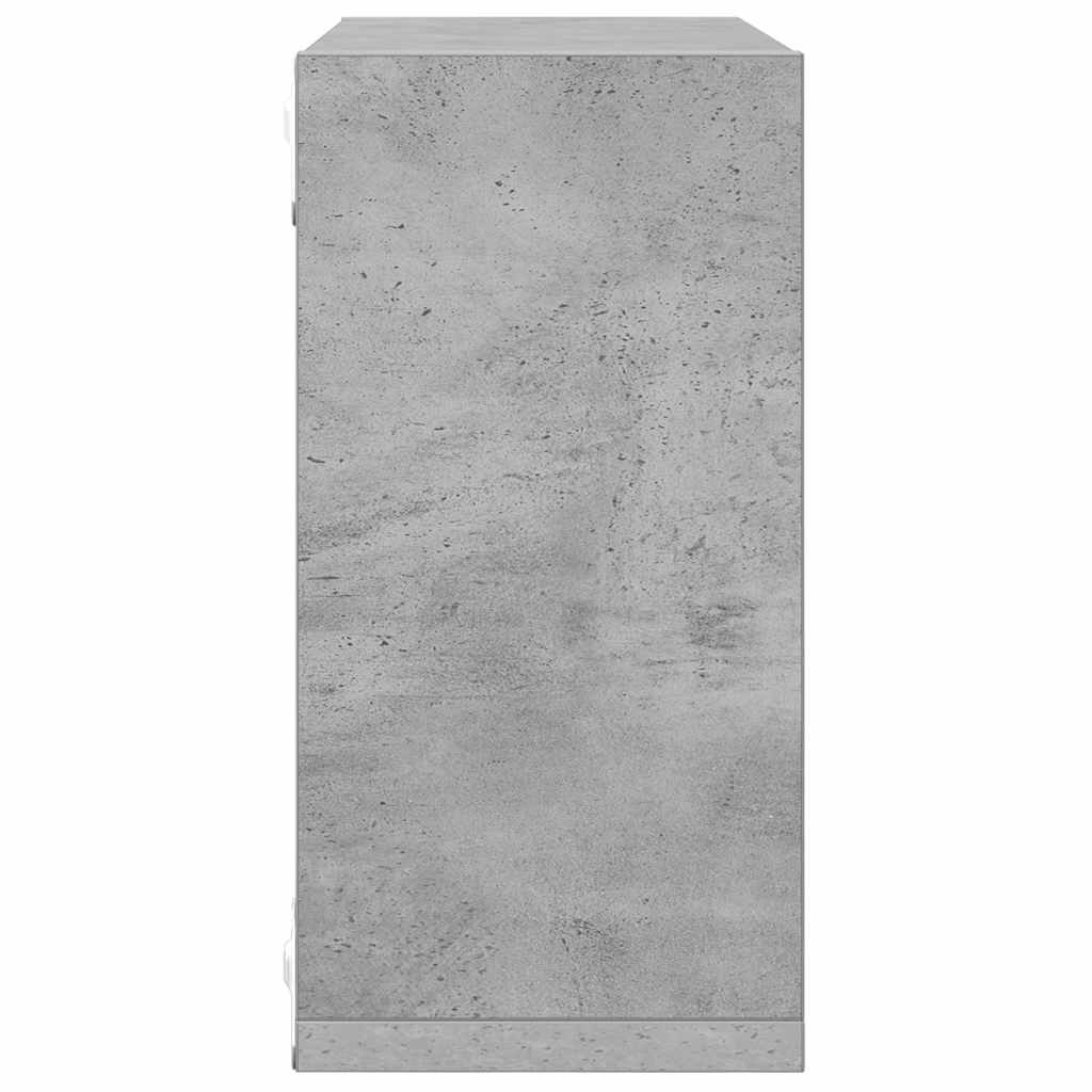 Cube Shelf | Set of 6 | Concrete Grey | Engineered wood | Medium