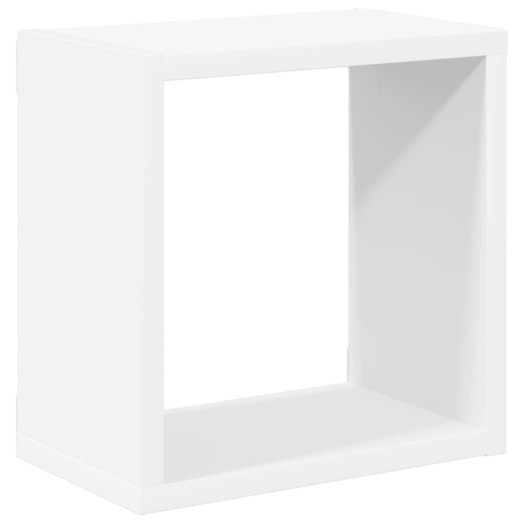 Wall Cube Shelves 2 pcs White 26x15x26 cm