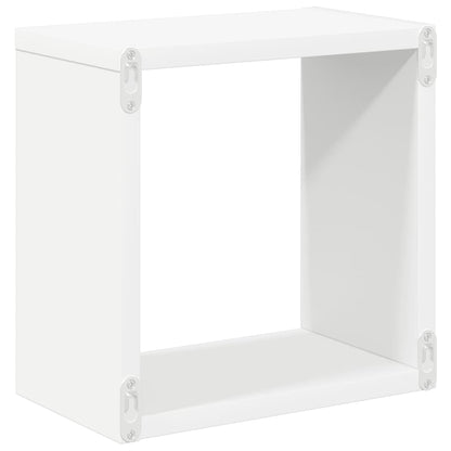 Wall Cube Shelves 2 pcs White 26x15x26 cm