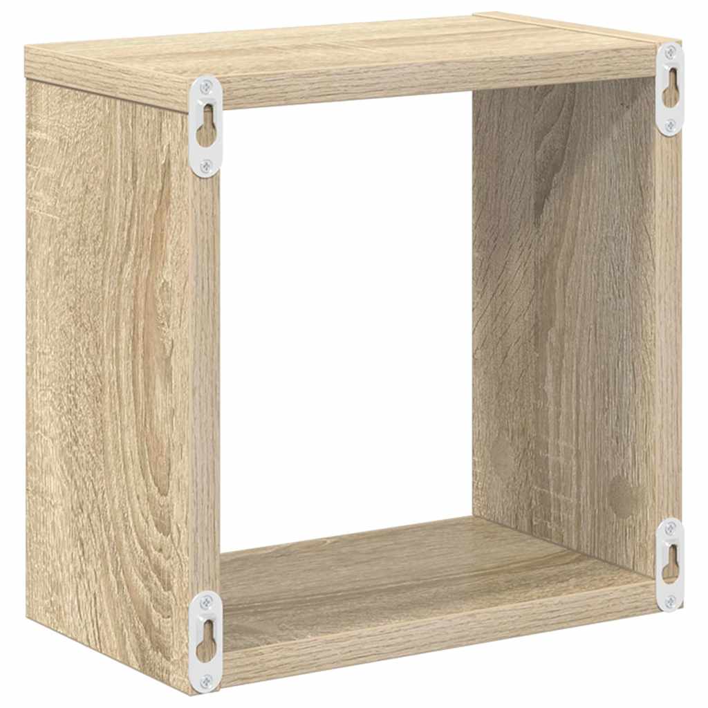 Wall Cube Shelves 2 pcs Sonoma Oak 26x15x26 cm