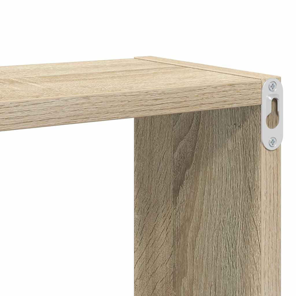 Wall Cube Shelves 2 pcs Sonoma Oak 26x15x26 cm