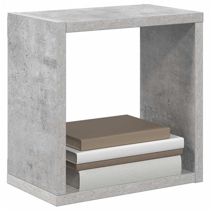 Cube Shelf | Set of 4 | Concrete grey | Engineered wood | Medium