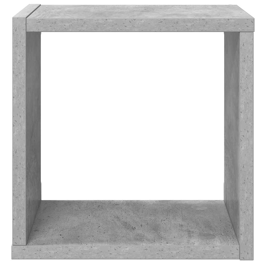 Cube Shelf | Set of 4 | Concrete grey | Engineered wood | Medium