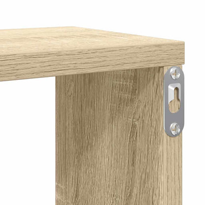 Wall Cube Shelf 2 pcs Sonoma Oak 100x15x30 cm Engineered Wood