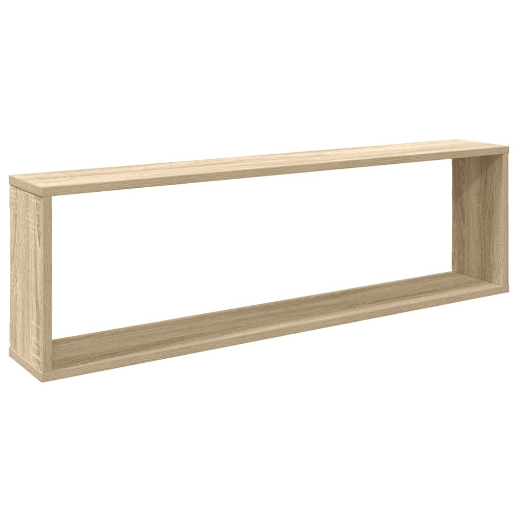 Wall Cube Shelf 4 pcs Sonoma Oak 100x15x30 cm Engineered Wood