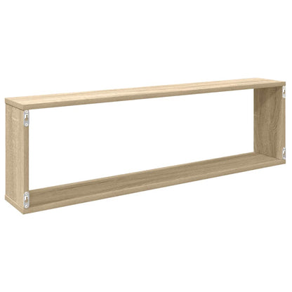 Wall Cube Shelf 4 pcs Sonoma Oak 100x15x30 cm Engineered Wood