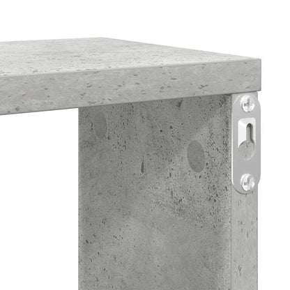 Wall Cube Shelf 2 pcs Concrete Grey 100x15x30 cm Engineered Wood