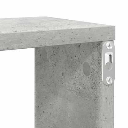 Wall Cube Shelf 4 pcs Concrete Grey 100x15x30 cm Engineered Wood