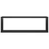 Wall Cube Shelf 2 pcs Black 80x15x26.5 cm Engineered Wood