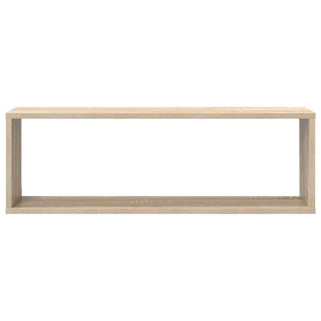Wall Cube Shelf 2 pcs Sonoma Oak 80x15x26.5 cm Engineered Wood