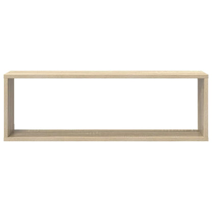 Wall Cube Shelf 2 pcs Sonoma Oak 80x15x26.5 cm Engineered Wood