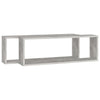 Wall Cube Shelf 2 pcs Concrete Grey 80x15x26.5 cm Engineered Wood