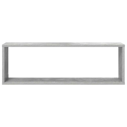 Wall Cube Shelf 2 pcs Concrete Grey 80x15x26.5 cm Engineered Wood
