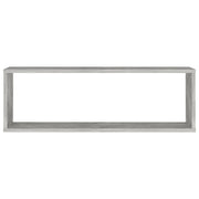 Wall Cube Shelf 2 pcs Concrete Grey 80x15x26.5 cm Engineered Wood