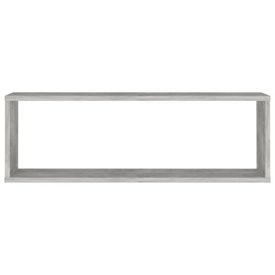 Wall Cube Shelf 2 pcs Concrete Grey 80x15x26.5 cm Engineered Wood