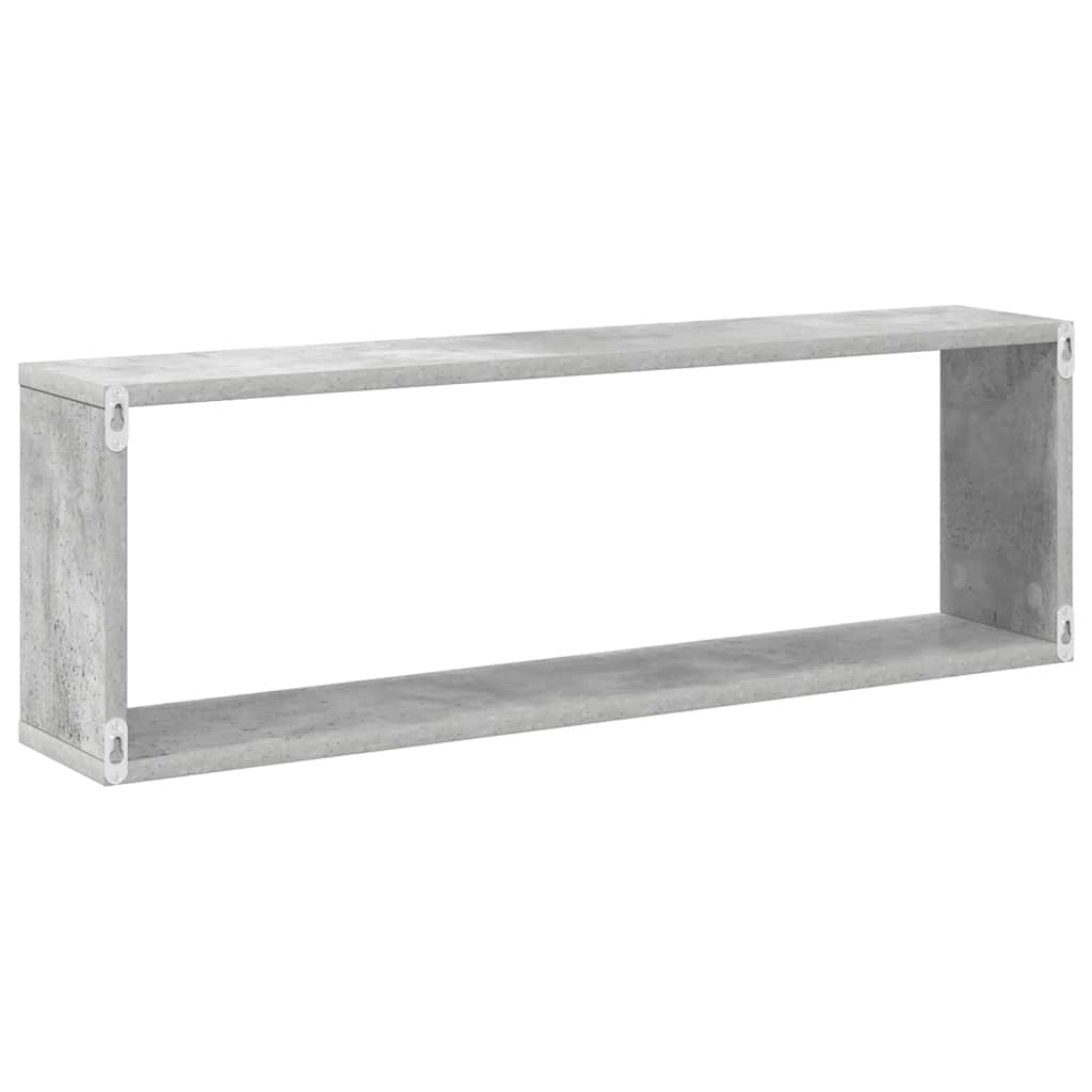 Wall Cube Shelf 4 pcs Concrete Grey 80x15x26.5 cm Engineered Wood