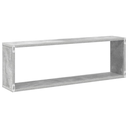 Wall Cube Shelf 4 pcs Concrete Grey 80x15x26.5 cm Engineered Wood