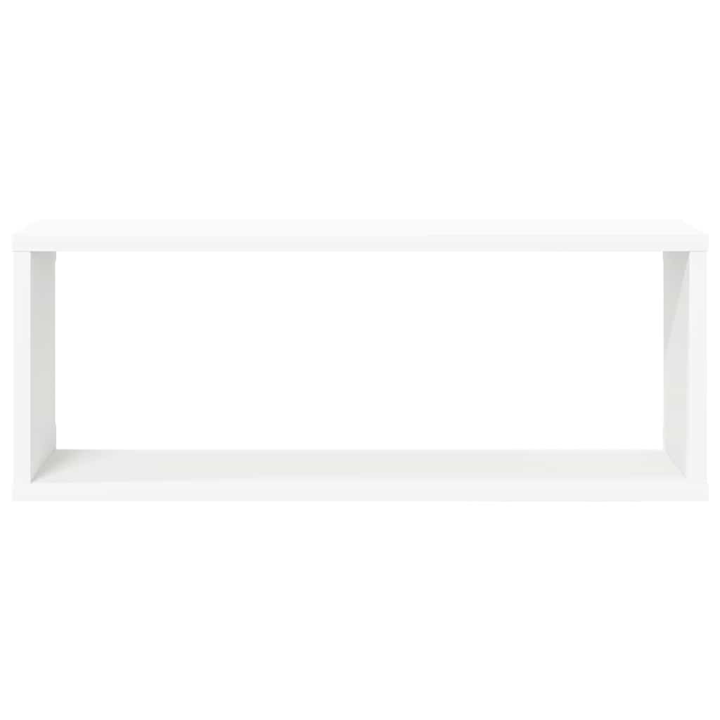 Wall Shelf | Set of 4 | White | Engineered wood | 60 cm x 15 cm x 23 cm