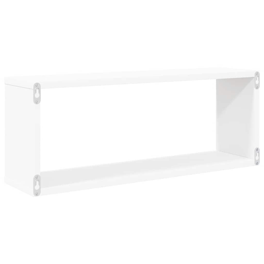 Wall Shelf | Set of 4 | White | Engineered wood | 60 cm x 15 cm x 23 cm